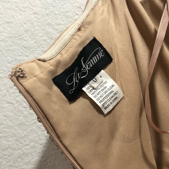 NWOT LA FEMME ROSE GOLD SEQUIN DRESS - Picture 9 of 16